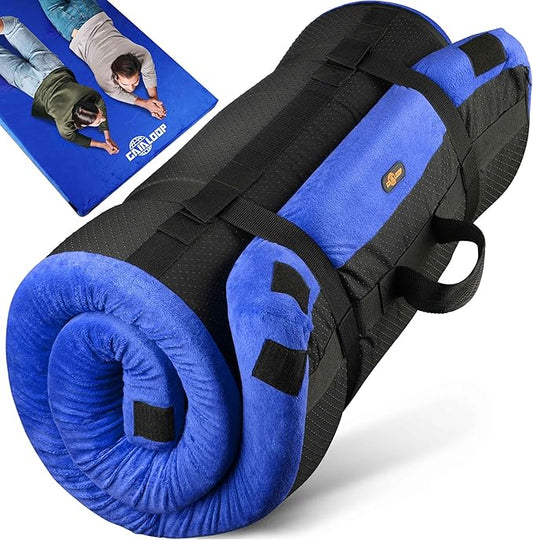 3 Inch GAIALOOP Thick Memory Foam Camping Mattress Sleeping Pad [Car/Tent/Cot] Glamping Portable Floor Mat Roll Up Futon Mattress for Guests Sleepover