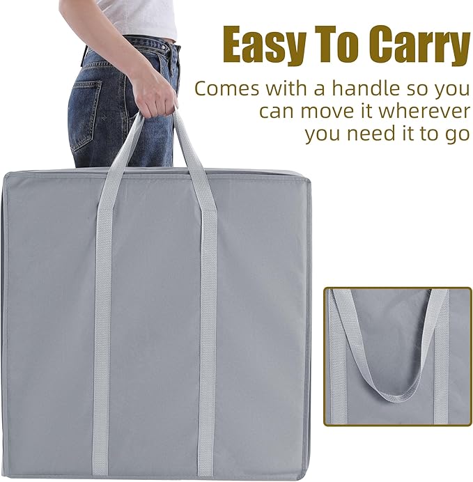 HOMBYS Tri Folding Memory Foam Camping Mattress for Outdoor Sleeping, Portable Waterproof Camping Pad Mat for Travel Truck Bed Tent