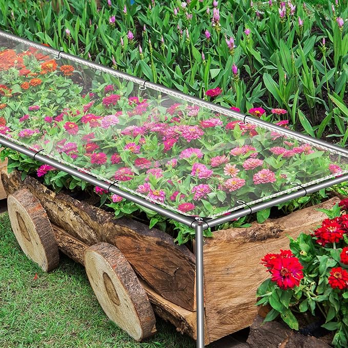 Clear Tarps Heavy Duty Waterproof, Transparent PVC Vinyl Tarpaulin with Grommets, Ropes, Reinforced Edge, Tear-Resistant, Anti-UV for Greenhouse, Patio, Garden, Porch, Pavilion, Outdoor
