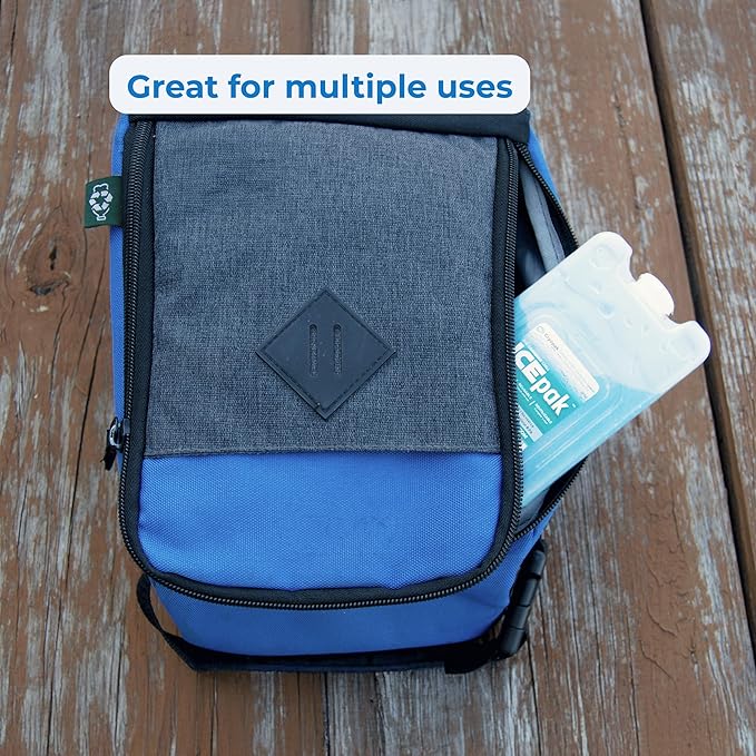 Cryopak ICEpak Large Hard Shell Reusable Ice Packs for Coolers and Lunch Box Use, Freezer Safe Gel Design, Professional Grade Cooling, Non-Toxic and BPA Free, Travel Accessories, Small (4 Pack)