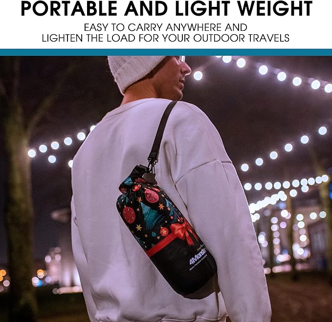 4Monster Down Camping Blanket - Outdoor Travel Quilt Puffy 650 Fill, Packable, Lightweight,Wind & Waterproof | Ideal for Stadium, Backpacking,Picnics, Beach and Hiking