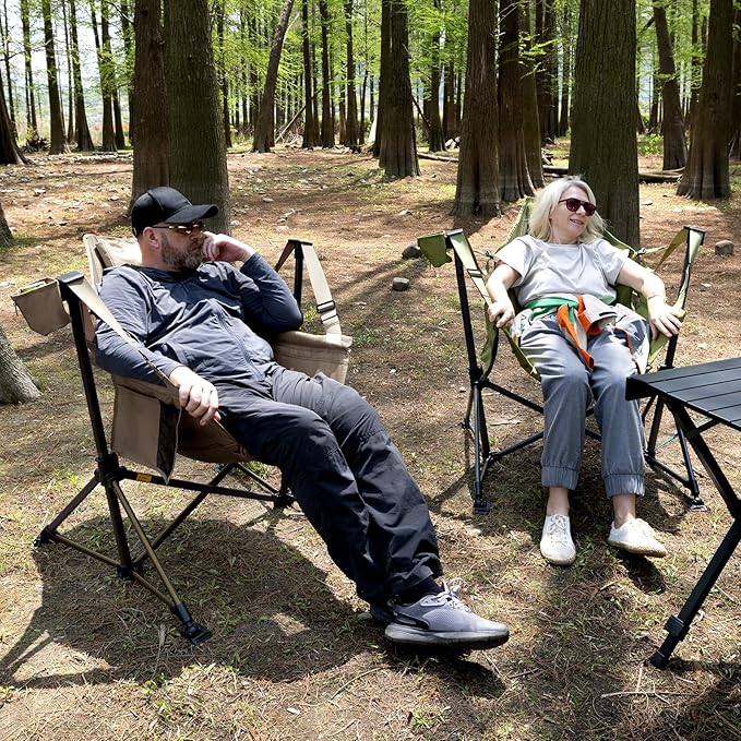 TIMBER RIDGE Hammock Camping Chair, Oversized Swinging Chair with Adjustable Back and Seat Height, Portable Folding Rocking Camping Chair for Outdoor Lawn, Backyard and Patio, Supports 400lbs