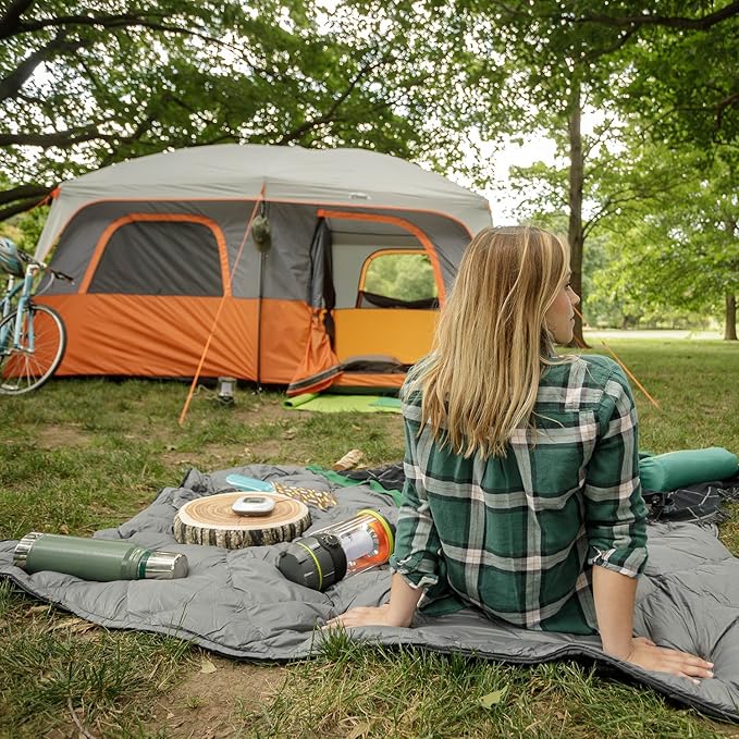 CORE Tent for Family Camping | 10 Person / 11 Person / 12 Person Large Multi Room Cabin Tents for Car Camping & Outdoor Adventures
