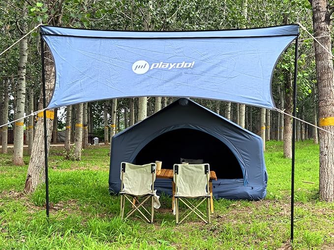 UNISTRENGH 2 Person Inflatable Car Rooftop Tent Easy Set-up Large Outdoor Glamping Camping Tent for SUV,Truck and Universal Auto Self-Driving Touring