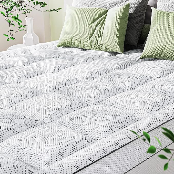 3 Inch Mattress Topper Twin,Pillow Top Mattress Topper with Bamboo Rayon Cover,Breathable Mesh Sides Mattress Pad,21" Deep Pocket,Soft Support for Twin Size Memory Foam Mattress Bed Topper