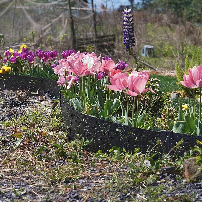 20Pcs 10Inch Metal Landscape Edging Stakes, No Installation for Corrugated Garden Landscape Edging/Terrace Board/Grass Barrier/Bender Board/Garden Liner/Tent pegs/Dog Stakes