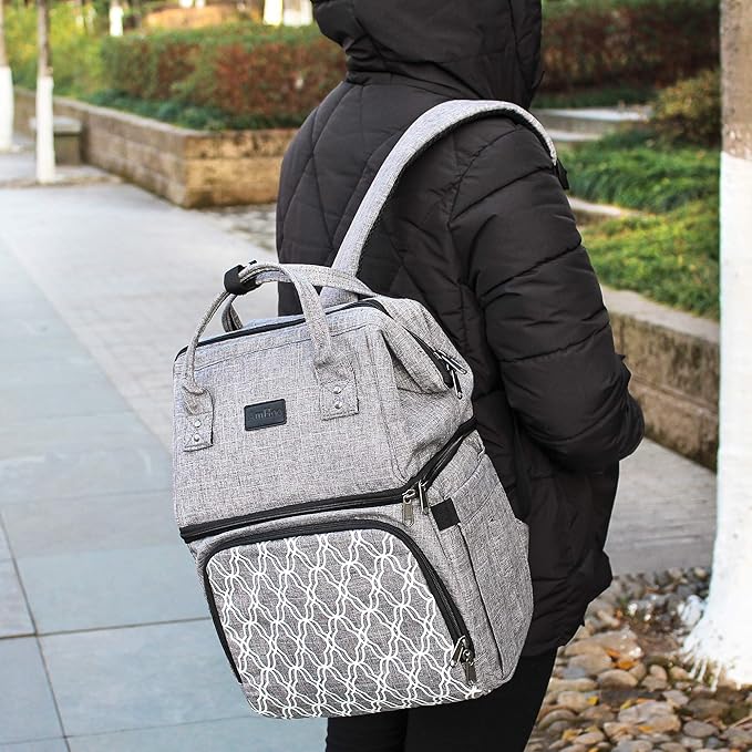 AmHoo Insulated Lunch Box Cooler Backpack Waterproof Leak-Proof Lunch Bag Tote for Men Women Hiking Beach Picnic Trip with Strongest YKK Zipper Gray