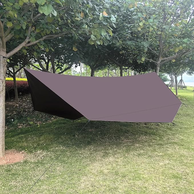 13.5x13.5 ft Tent Footprint Waterproof Camping Tarp Ultralight Mat Under Tent Moisture-Proof Ground Sheet Mat(Brown)