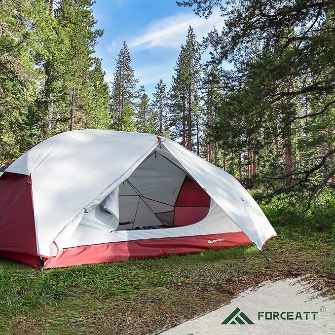 Forceatt Tent for 2 and 3 Person is Waterproof and Windproof, Camping Tent for 3 to 4 Seasons,Lightweight Aluminum Pole Backpacking Tent Can be Set Up Quickly,Great for Hiking