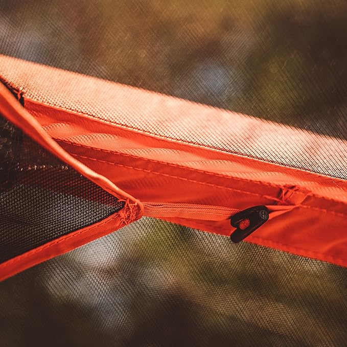 Gazelle T4 Waterproof 4 Person Portable Polyester Outdoor Pop Up Camping or Beach Tent with Removable Floor, Mesh Screens, and Rain Fly, Orange
