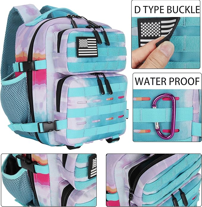 9L Mini Tactical Backpack for Men and Women Tactical Backpack Small for Hiking Small Tactical Bag Fitness Pack