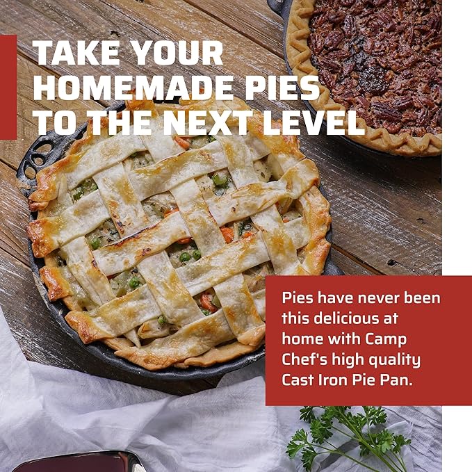 Camp Chef True Seasoned Cast Iron Pie Pan 10"