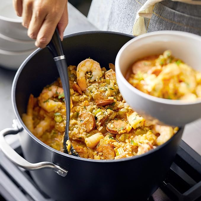 KitchenAid Hard Anodized Induction Nonstick Stock Pot/Stockpot with Lid, 8 Quart, Matte Black