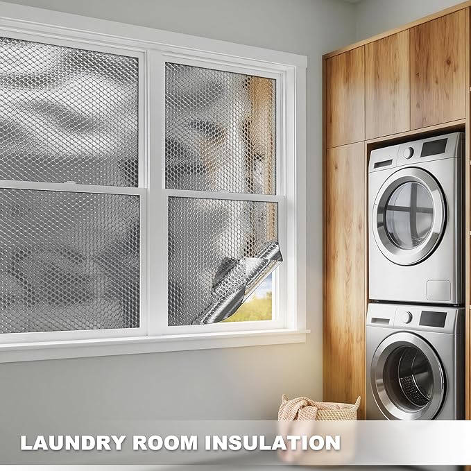 Bubble Reflective Insulation Roll to Window Insulation for Winter, Double Side Aluminum Bubble Foil Insulation Roll for Keep Heat,59"x 99" Thermal Insulation Shield,RV Window Insulation.