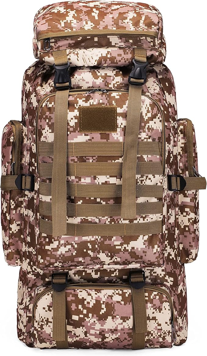 YFREAL 80L Hiking Camping Backpack,Hunting Backpack for Outdoor,Backpack Waterproof,Tactical Backpack for Men Women