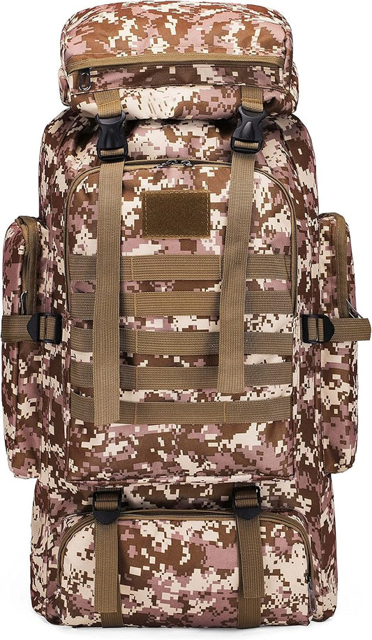 YFREAL 80L Hiking Camping Backpack,Hunting Backpack for Outdoor,Backpack Waterproof,Tactical Backpack for Men Women