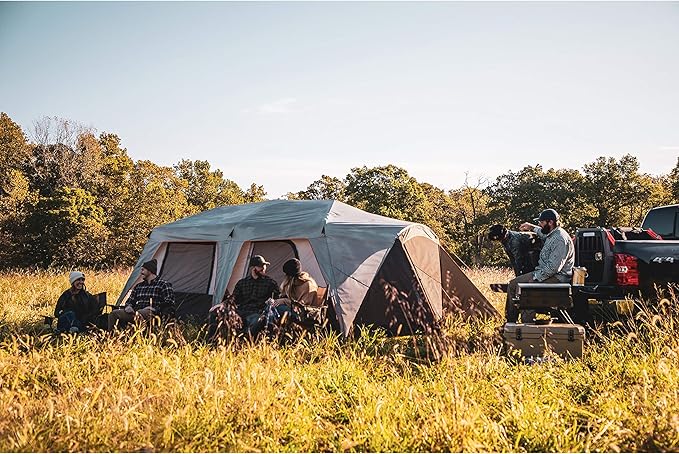 Bushnell Instant Tent | 6 Person / 9 Person / 12 Person Shield Series Instant Tents Cabin Design Perfect for 3 Season Family Camping, Hunting, and Fishing with Fast Setup | Instant Tents, Cabin Design, Family Camping, Hunting, Fishing, Fast Setup
