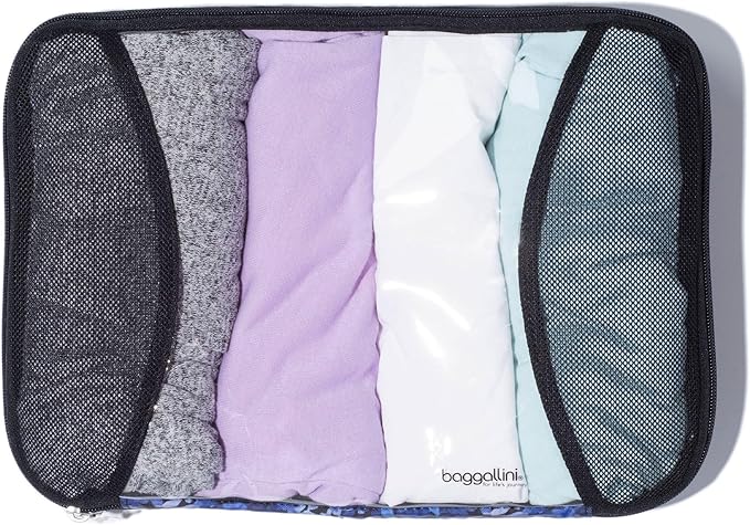 Baggallini Compression Cube 3-piece set - Lightweight Compression Packing Cubes for Travel