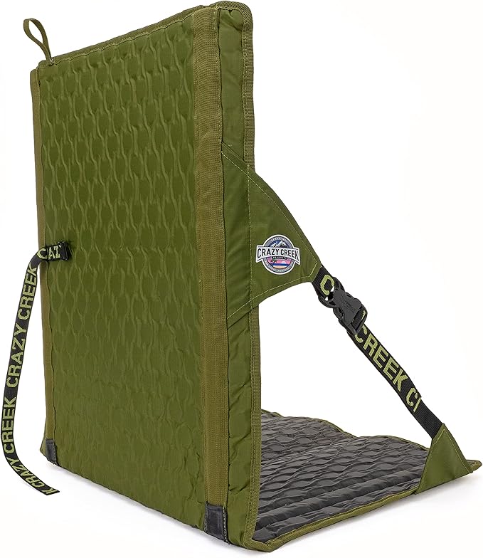 Crazy Creek HEX 2.0 LongBack Chair for Backpacking, Camping and Stadium Use, Extra Width & Back Height for Comfort, 250 LBS Weight Capacity, Adjustable Straps w/Rock Lockster (R) Buckles