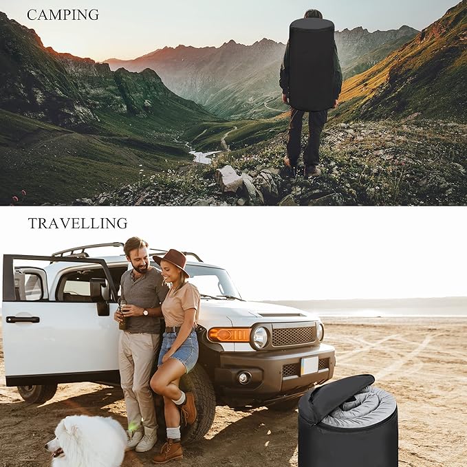 Betterhood Memory Foam Camping Mattress | Potable Backpacking Sleeping Pad W/Waterproof Cover & Carry Bag | Roll Up Cot Mattress for Floor, Travel,Camping | Kids, Single or Twin