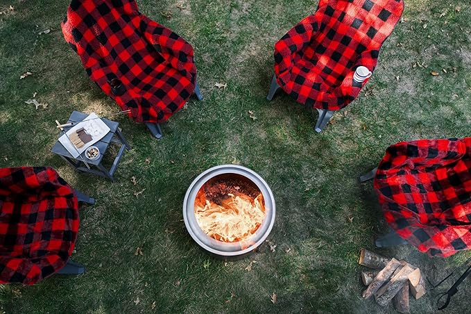 The Chair Blanket™ Reversible Waterproof with Sherpa Lining – Portable Outdoor Cover for Camping, Sports & Patio – Folds into Carry Pouch with Strap - Buffalo Plaid
