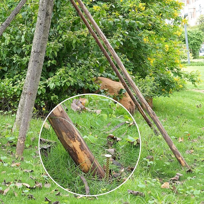 16 Inch Rebar Stakes - 1/2 Inch Diameter Galvanized Steel Ground Anchors Hevy Duty Metal Garden Stakes for Camping Tent, Speed Bump, Hard Soil, Fence, Wheel Stop(10 Pack)