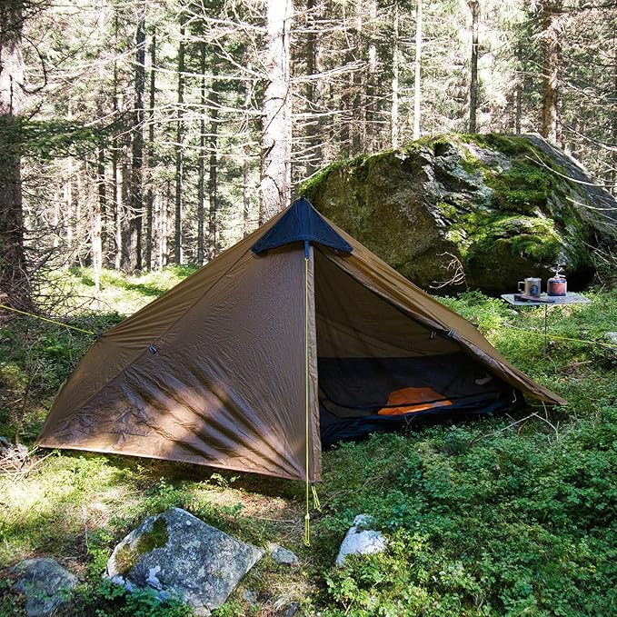 Night Cat Ultralight Tent 1 Person for Professional Backpacker Hiker 2 LBS Only Lanshan Backpacking Bivvy Ground Tent Heavy Rain Waterproof Trekking Pole Not Included