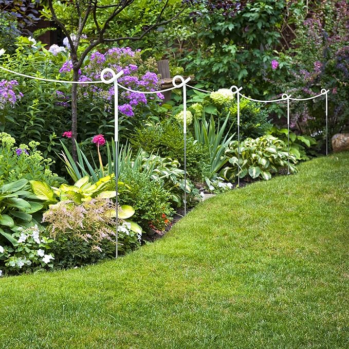 ARIFARO Step in Fence Post 41 Inch Pig Tail Step-in Fence Post,Electric Fencing Post,Metal Fence Post for Control of Most Animals Pack of 30,Black