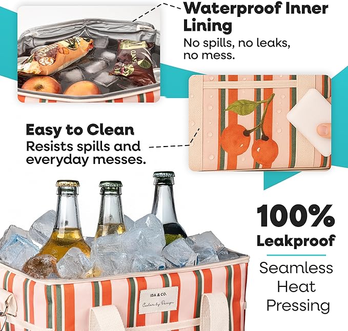 Premium Insulated Leakproof Cooler Bag – Soft-Sided 15L Portable Cooler for Beach, Picnic & Camping