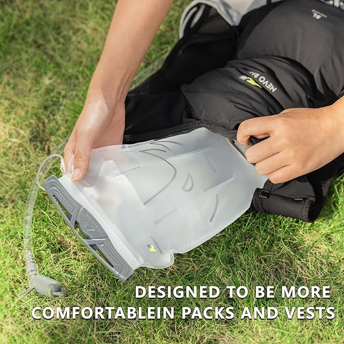 N NEVO RHINO Hydration Bladder 1.5L,Water Bladder for Hiking Backpack Leak Proof Water Storage Bladder,BPA Free,Wide Opening Water Pouch Hydration Pack for Camping Cycling Running