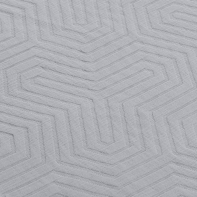 Threadmill Luxury Cotton Blankets for Twin Size Bed | All-Season 100% Cotton Twin Blanket for Bed | Aster Jacquard Lightweight, Soft & Cozy Coverlet, 350GSM, 68 x 90 inches | Scottish Grey