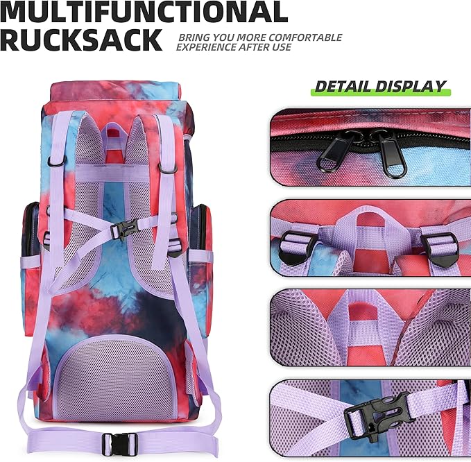 King'sGuard 70L Camping Hiking Backpack for Men Women Large Military Tactical Backpack Molle Rucksack Backpack for Outdoor
