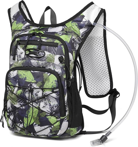 Wotony Lightweight Hydration Backpack with 2LOR 3LWater Bladder for Cycling Hiking Rave - Water Daypack for Men Women