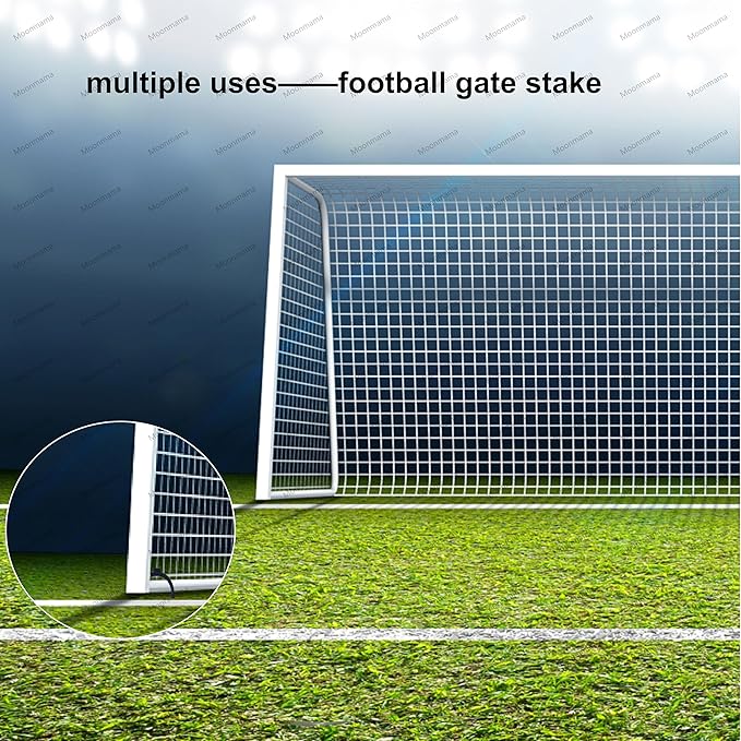 Moonmama Ground Stakes Steel Rebar Stakes Tents Nails Heavy Duty Garden Stake Ground Anchor Pegs U Shaped Metal Fences Stake for Trampolines Camping Canopies Sheds Swing Sets, 10inch 4ge (4)