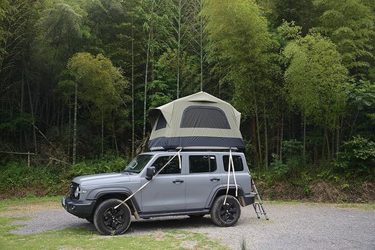 Inflatable Rooftop Tent for Car SUV Truck,2 Person Roof Top Camping Tent with Mattress & Ladder, Waterproof 300D Oxford Fabric, Windproof Design for Overlanding and Outdoor Adventure