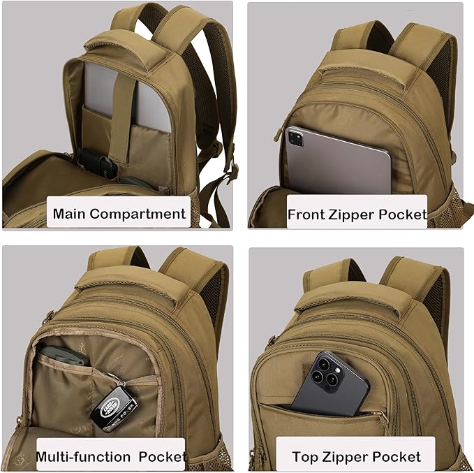 CREATOR Military Tactical Backpack for Men Mini Daypack Small Tactical Assault Bag for Hunting Camping Trekking