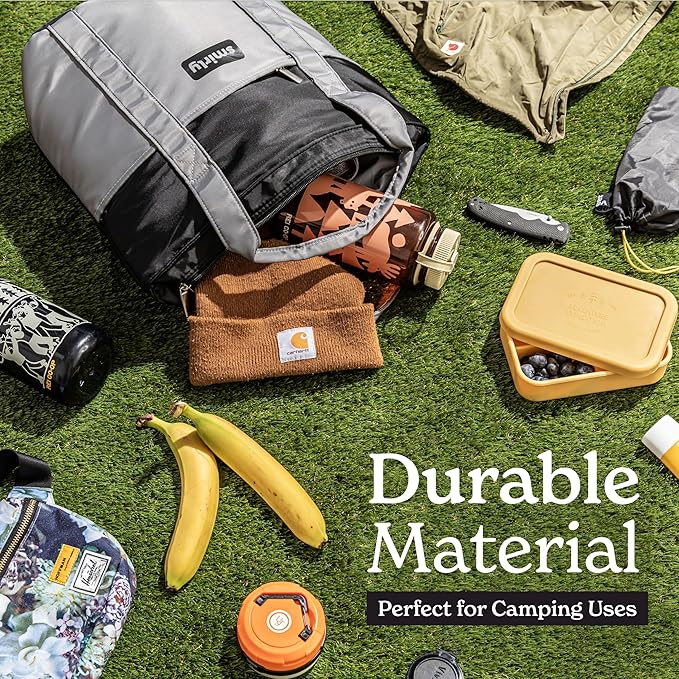 SMIRLY Large Insulated Cooler Bag, Thermal Insulated Grocery Bags, Collapsible Cooler Tote for Travel,Beach or Picnic