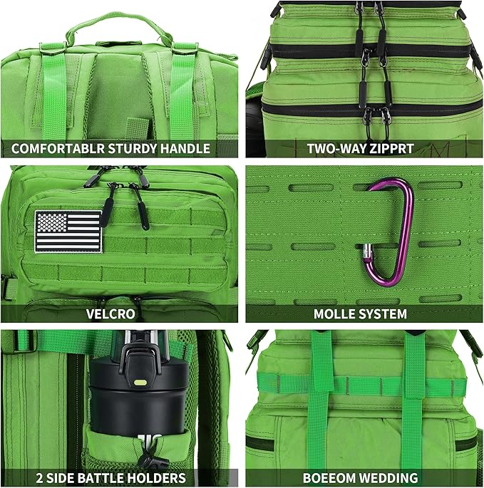 Military Tactical Backpack 45L/25L 3 Day Assault Pack Molle Daypack Hiking Backpack for Men and Women