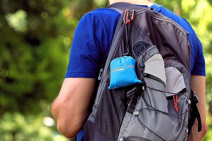Ultra Lightweight Inflatable Backpacking Travel Camping Pillow - Compact, Comfortable, Ergonomic, Durable Used for Lumbar Support, Camp, Hike