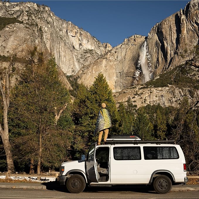 Rumpl Original Puffy Yosemite National Park Blanket for Camping and Outdoors, V1, Yosemite V1