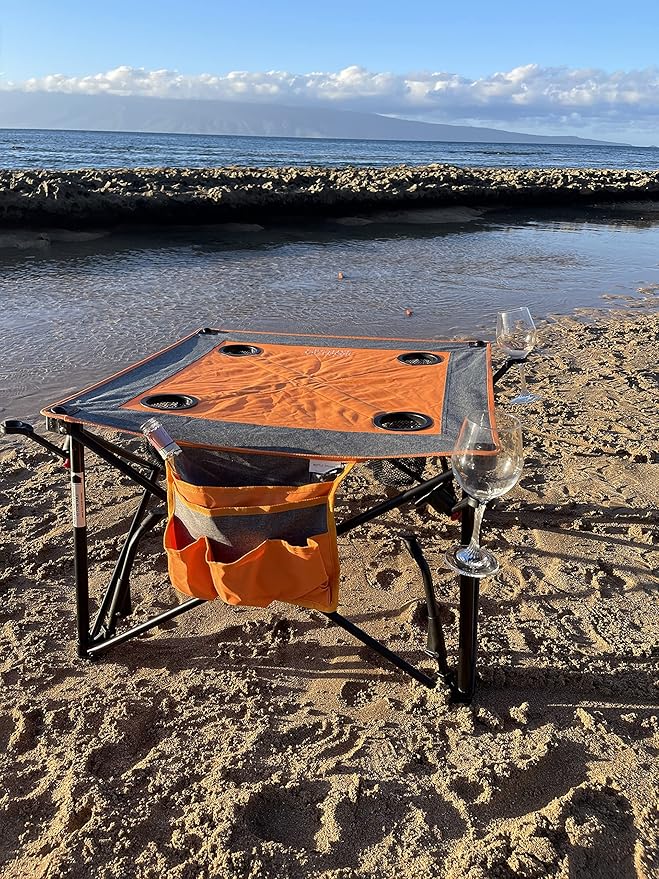 Creative Outdoor Folding Wine Table | Portable | Camping Beach Picnic & Patio