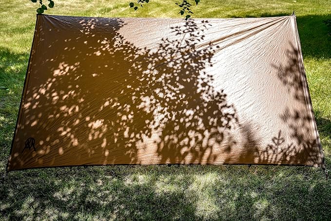 VIAM Outdoors | Baldy Ultralight Waterproof Tarp | 1.1oz Silpoly | Tan…
