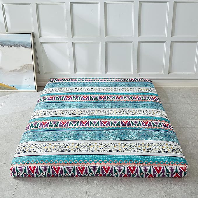 Japanese Floor Mattress Futon - Thicken & Foldable Roll Up Camping & Bohemia Twin