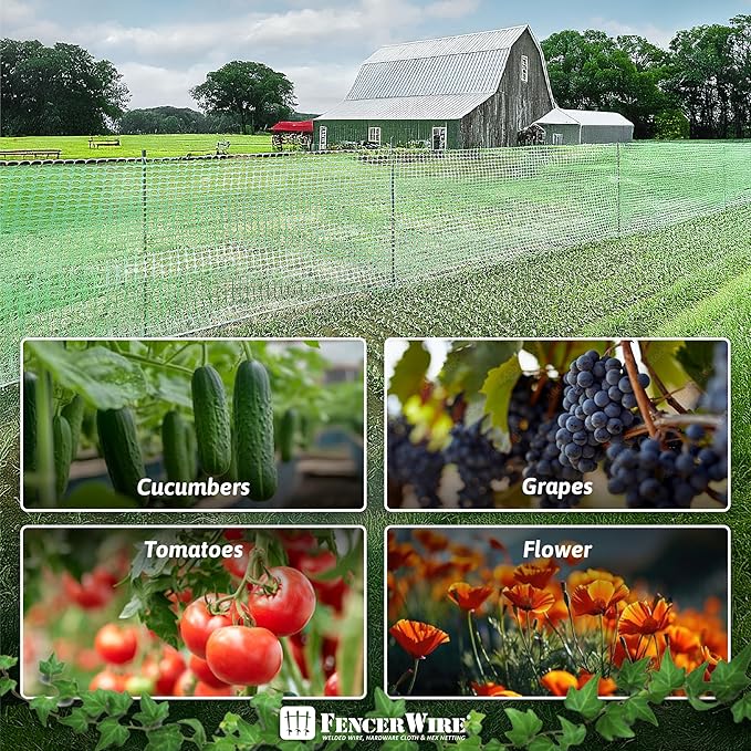 Fencer Wire 25 Pack of 3ft / 36 Inch Durable Metal Plant Supports Garden Stakes, Plant Stakes, Garden Poles for Outdoor & Indoor, Plant Support and Sticks for Tomato, Potted Plants, Beans, Cucumbers