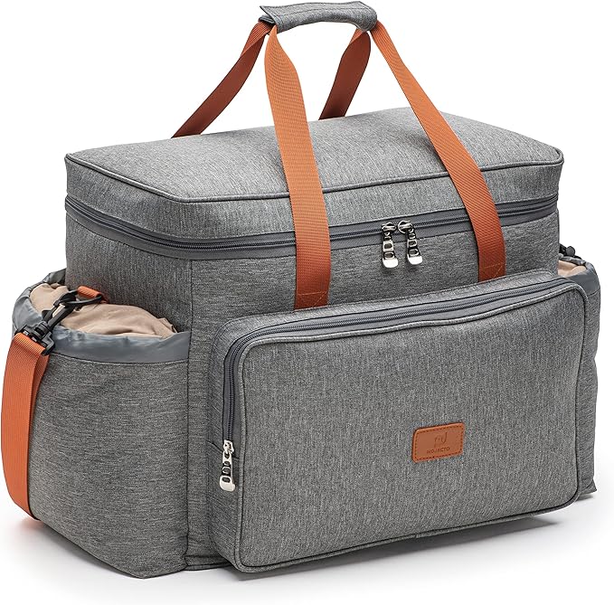 Extra Large Cooler Bag with Hard Board Bottom. Heavy Duty 900D Fabric, Thick Insulation, Heat Sealed Liner, Many Pockets, Smooth Zipper, Removable Straps.
