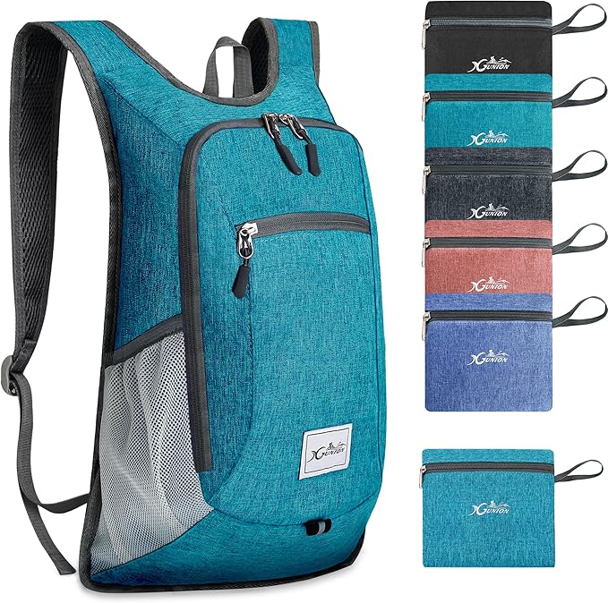 Hiking Backpack 10L Small Travel Lightweight Daypack Foldable Hiking Packable Camping Hiking Backpacks for Women Men (Teal Blue)