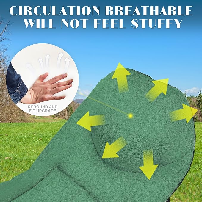 SunSettler Camping Cot with Mattress, Portable Cot Bed for Adults, Foldable Padded Sleeping Cots for Camping Travel Tent Day Bed Outdoor & Home Guest (L)