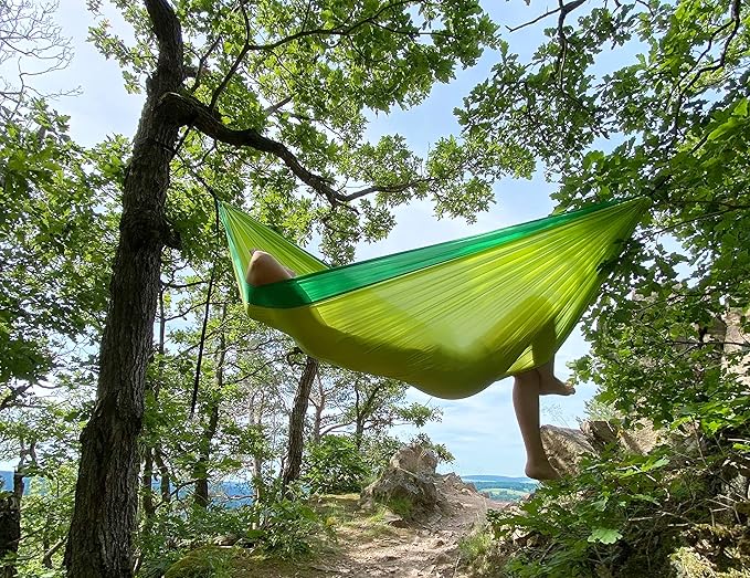 LA SIESTA® Colibri 3.0 Outdoor Hammock & Tree Straps - Camping Hammock for Outside, Hiking Travel Backpacking Breathable Nylon Tree Hammock One Person