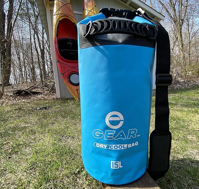 Enthusiast Gear Insulated Dry Bag Floating Cooler – 10L / 15L / 25L Roll Top, Leak Proof, Waterproof, Collapsible, with Padded Shoulder Strap - Perfect for Kayaking Fishing Beach