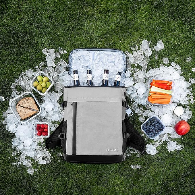 Oceas Cooler Backpack Insulated Waterproof - 40 Can Soft Backpack Coolers Insulated Leak Proof - Waterproof Lining Keeps Lunch, Beer & Ice Cold for 16 Hours - Travel Back Pack Cooler for Women & Men